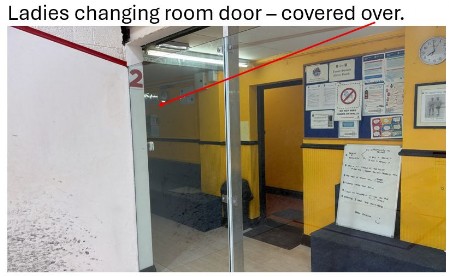 Original changing rooms were adjacent.